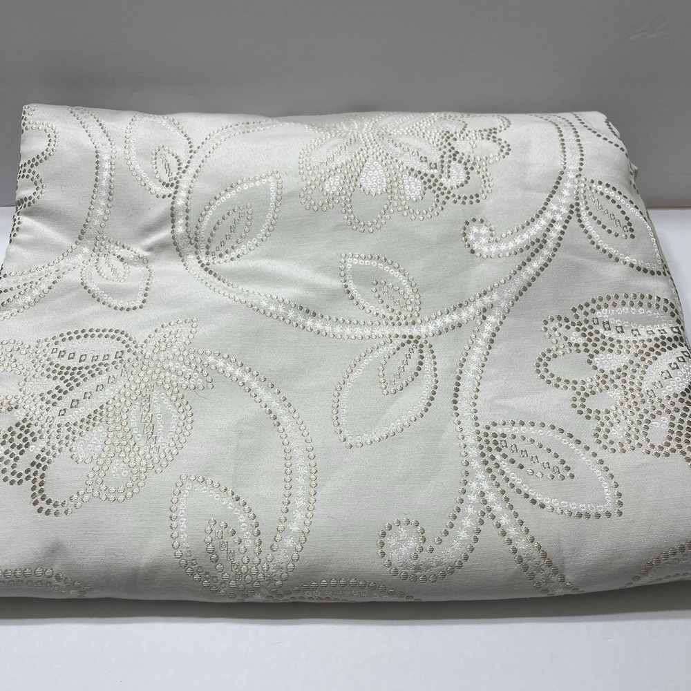 Regal Home Collections Ivory Curtain Embroidered Set Of 3 Lined  50"W x 93"L
